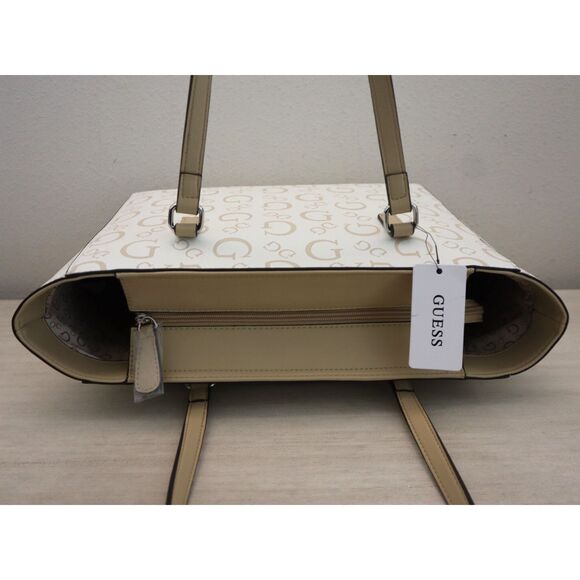Guess HH948125 Women's Large White Delphine Logo Tote Bag w/Large Pouch - Picture 9 of 16